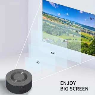 Dailygoods - Innovra - Dailygoods - Dailygoody - Mini LED-projector - Draagbare Telefoonprojector - Thuisbioscoop - 1080P - Luidspreker - Geschikt voor Android - Compact formaat
