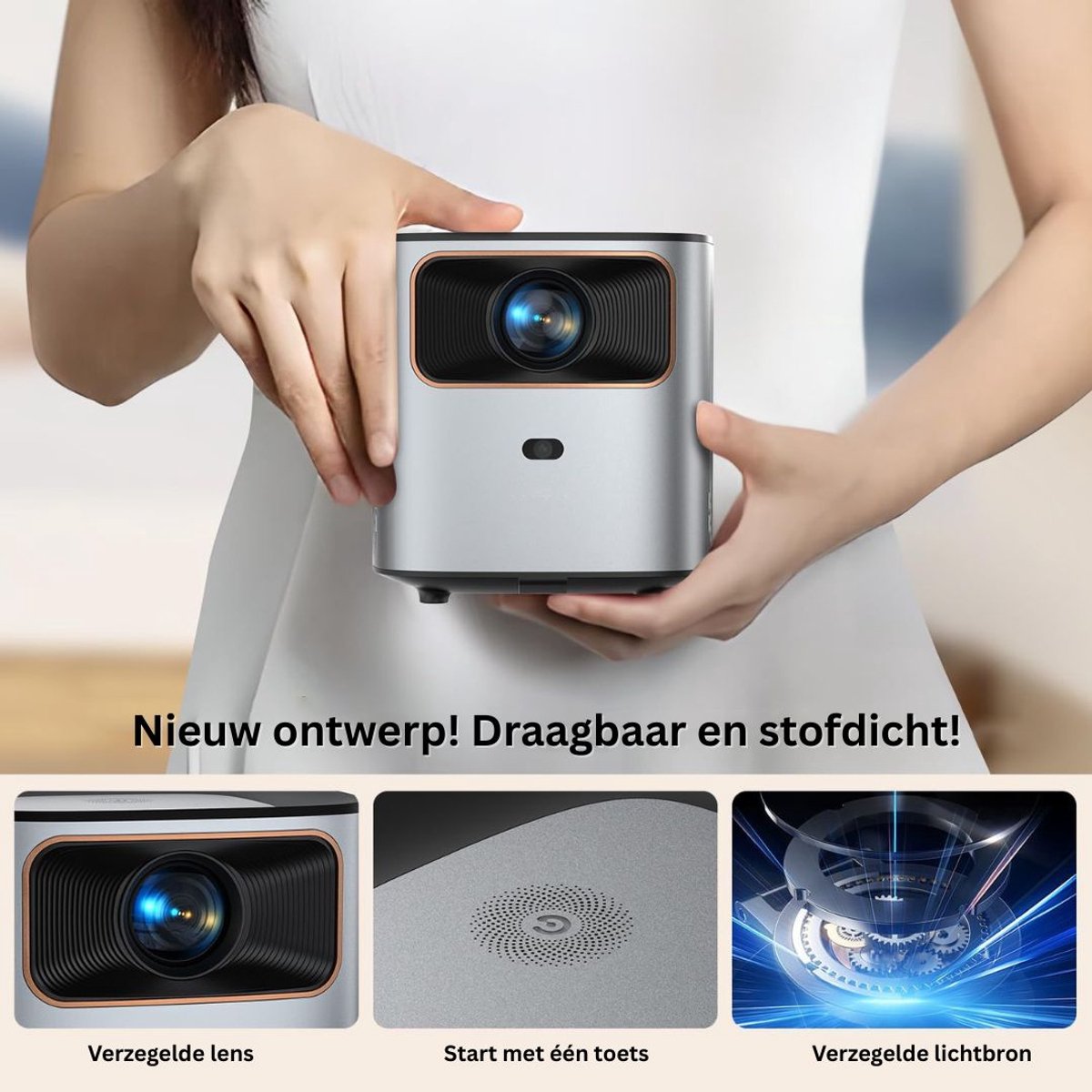 DailySupplies Mini Beamer WiFi Bluetooth