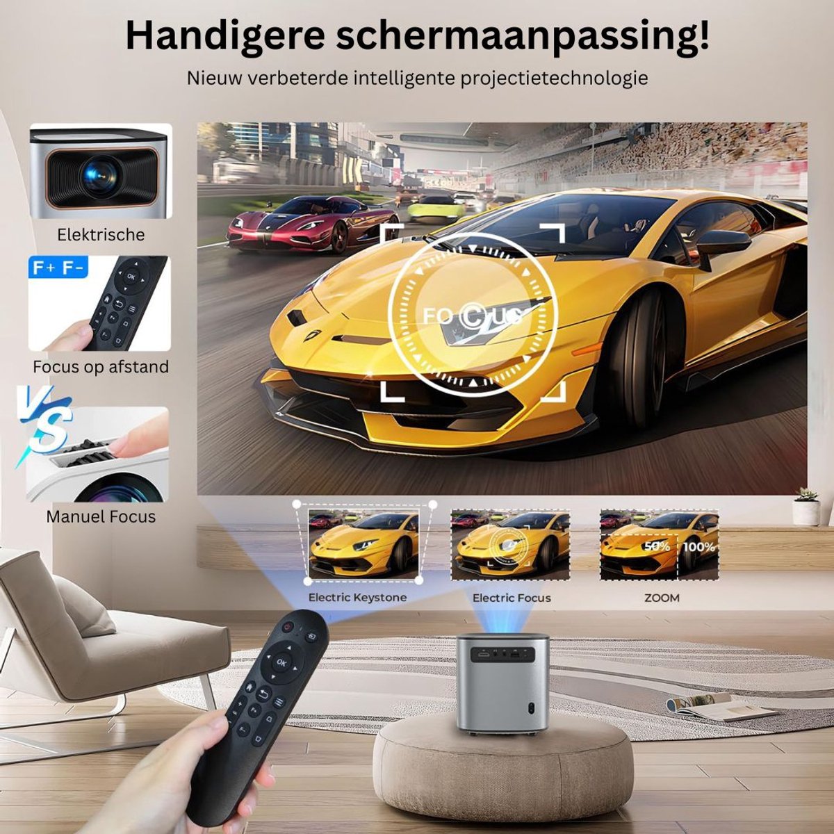 DailySupplies Mini Beamer WiFi Bluetooth