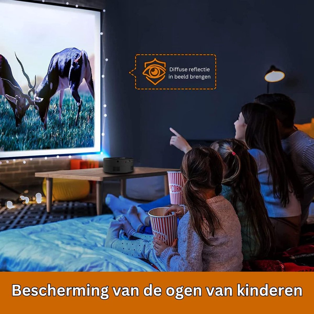 DD Mini Beamer Full HD 1080P Zwart