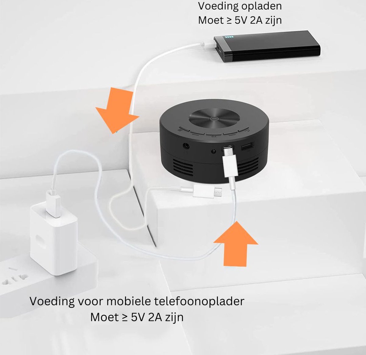 DD Mini Beamer Full HD 1080P Zwart