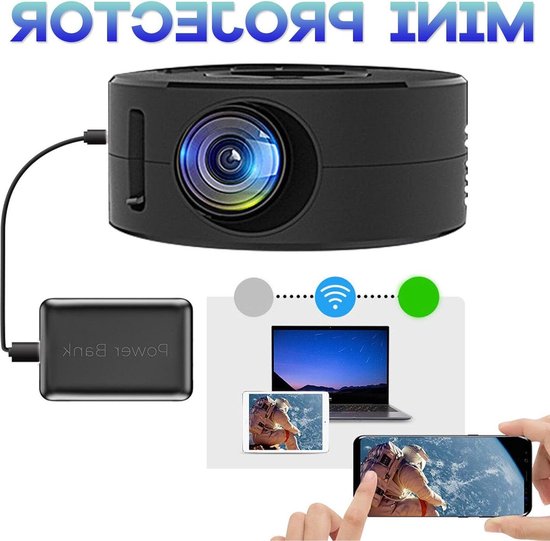 Draagbare 1080P filmprojector met ingebouwde speaker
