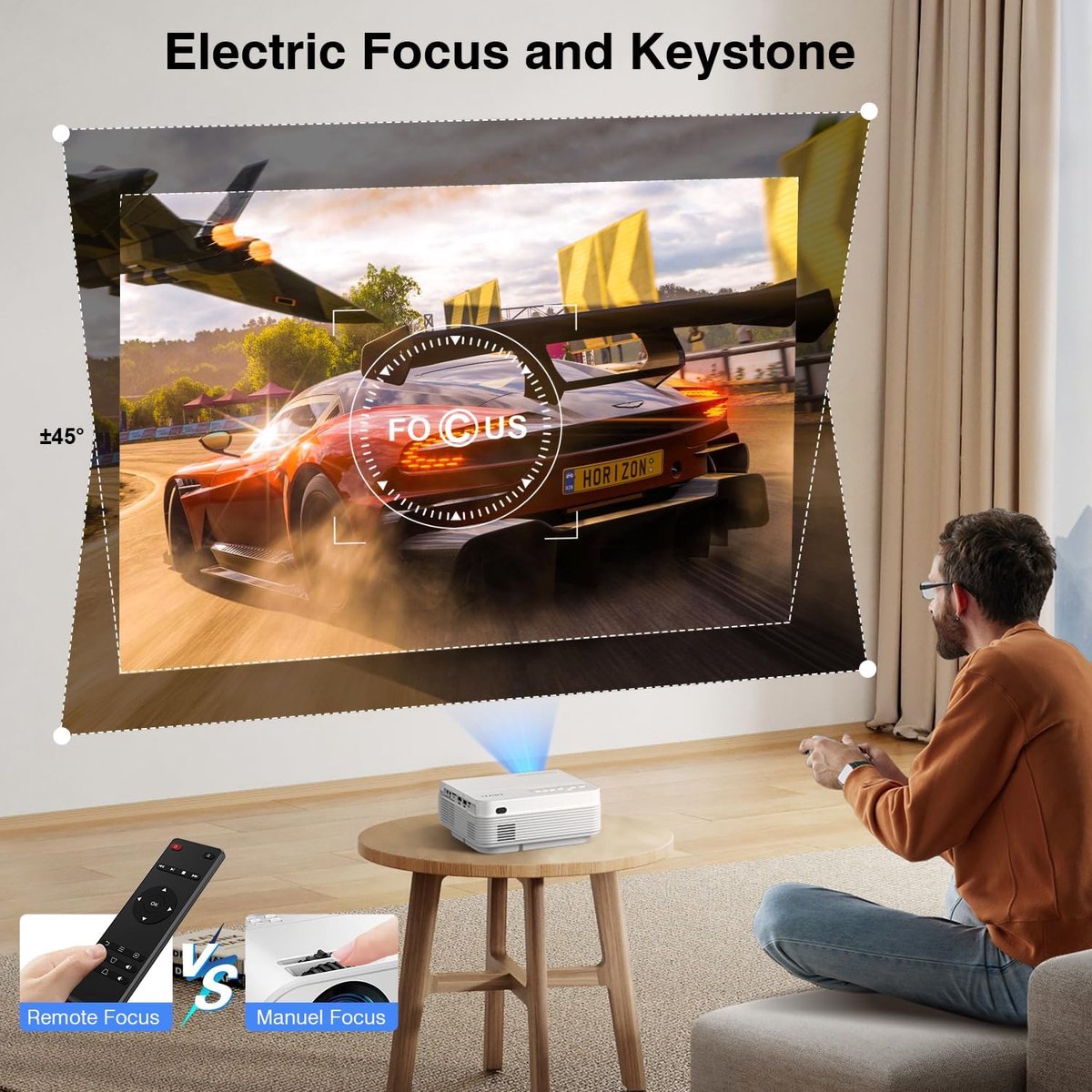 Draagbare 4K Beamer Bluetooth 5G Wifi HDMI USB