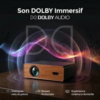 Draagbare beamer - 1080p full HD 450 ANSI lumen - Dolby Audio 5W - wifi 6 bluetooth 5.1
