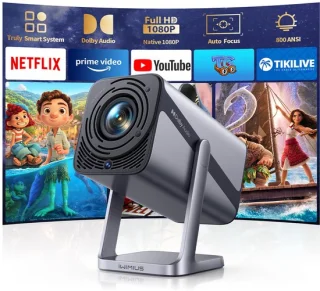 Draagbare beamer met 4K-ondersteuning, Full HD-resolutie en wifi6