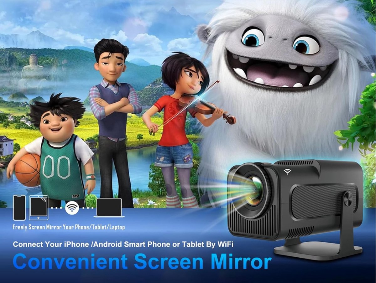Draagbare Mini 4K Smart Projector Bluetooth