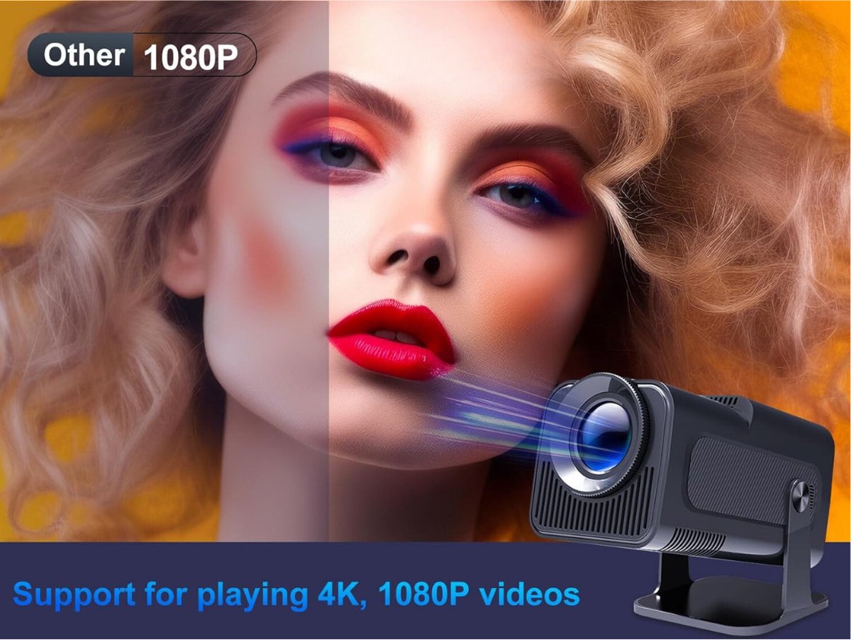 Draagbare Mini 4K Smart Projector Bluetooth