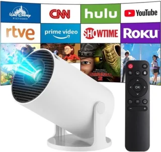 Draagbare mini-beamer DLP – 1280 x 720 pixels, 130 inch, Android 14