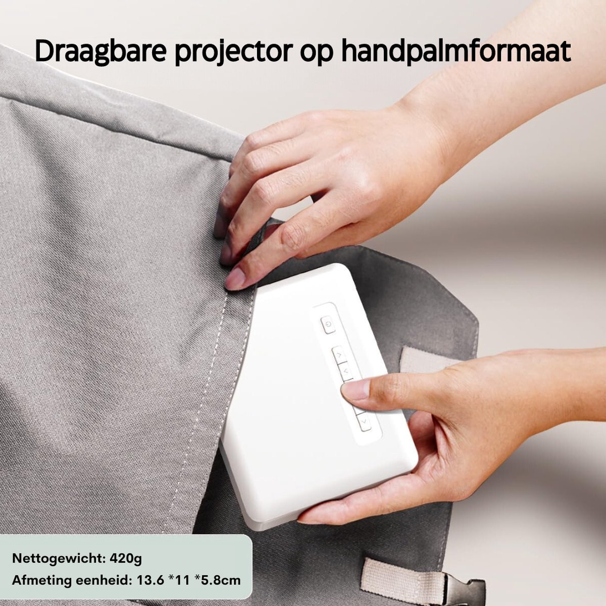 Draagbare Mini Beamer Full HD 1080P USB HDMI AV