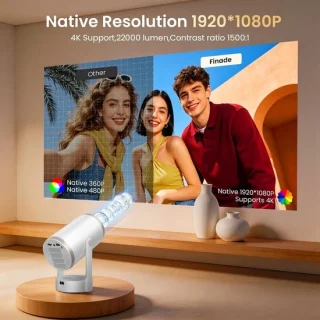 Draagbare mini projector zwart