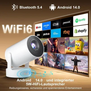 Draagbare videoprojector - wit - mini-projector
