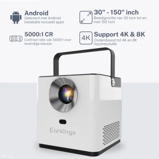 Earkings 4K Mini Beamer Projector Wit