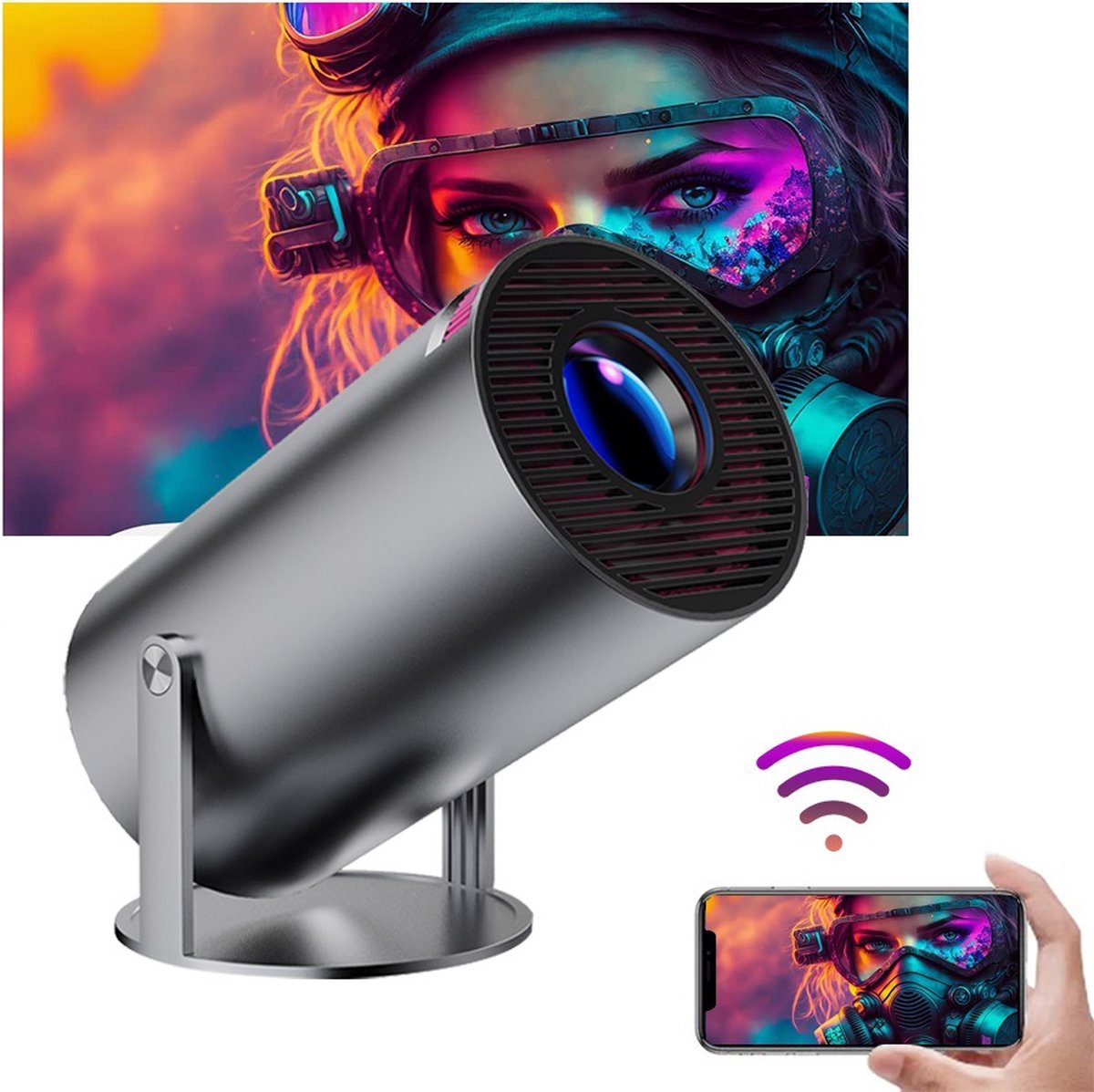 EK F1 Mini projector met 84 inch doek zwart