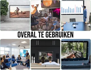 EK F1 Mini projector met 84 inch doek zwart