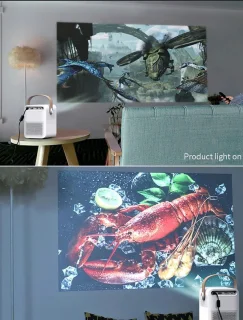 ELEMENTKEY BEAM LITE ® + Gyro Air Mouse WiFi Full HD Mini Projector Zwart