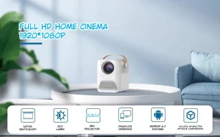 ELEMENTKEY BEAM LITE ® + Gyro Air Mouse WiFi Full HD Mini Projector Zwart