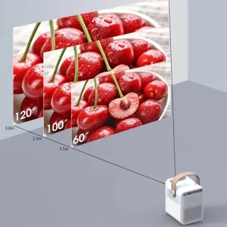 ELEMENTKEY BEAM LITE ® + Gyro Air Mouse WiFi Full HD Mini Projector Zwart