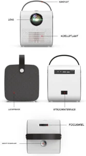 Elementkey BEAM2 Mini LCD Projector Wit