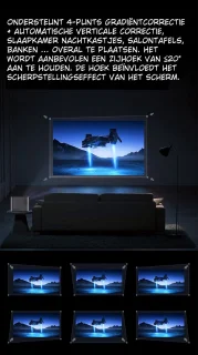 Elementkey BEAM21 Android 9.0 Full HD Projector Donker Grijs