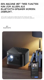 Elementkey BEAM21 Android 9.0 Full HD Projector Donker Grijs