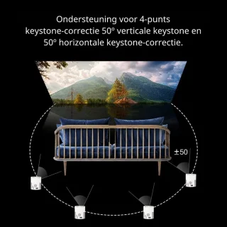 ELEMENTKEY BEAM6 Full HD WiFi Beamer Android 9.0 Wit/Grijs