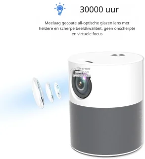 ELEMENTKEY BEAM6 Full HD WiFi Beamer Android 9.0 Wit/Grijs