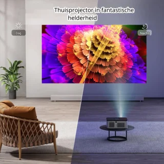 Elementkey BeamBurst 8K 5G WiFi LED Projector Zilver