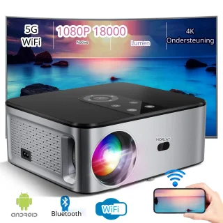 Elementkey BeamBurst 8K 5G WiFi LED Projector Zilver