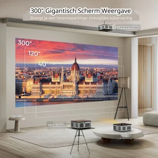 Elementkey BeamBurst 8K 5G WiFi LED Projector Zilver