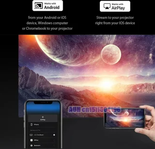 ElementKey MovieVision Home Projector 1920x1080p Wit