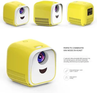 Elementkey PiX Mini Beamer 1080P Geel/Zwart