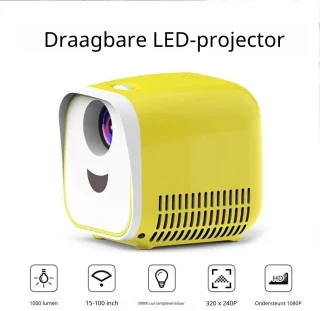 Elementkey PiX Mini Beamer 1080P Geel/Zwart