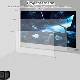 Elementkey PiX Mini Beamer 1080P Geel/Zwart