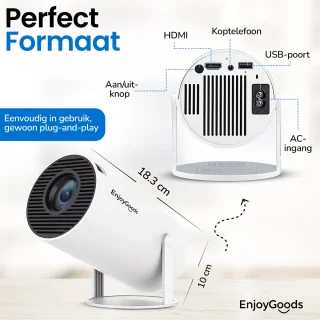 EnjoyGoods® Mini Beamer 2025 – Projector
