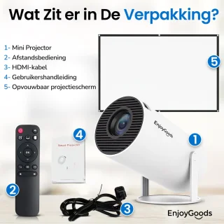 EnjoyGoods® Mini Beamer 2025 – Projector