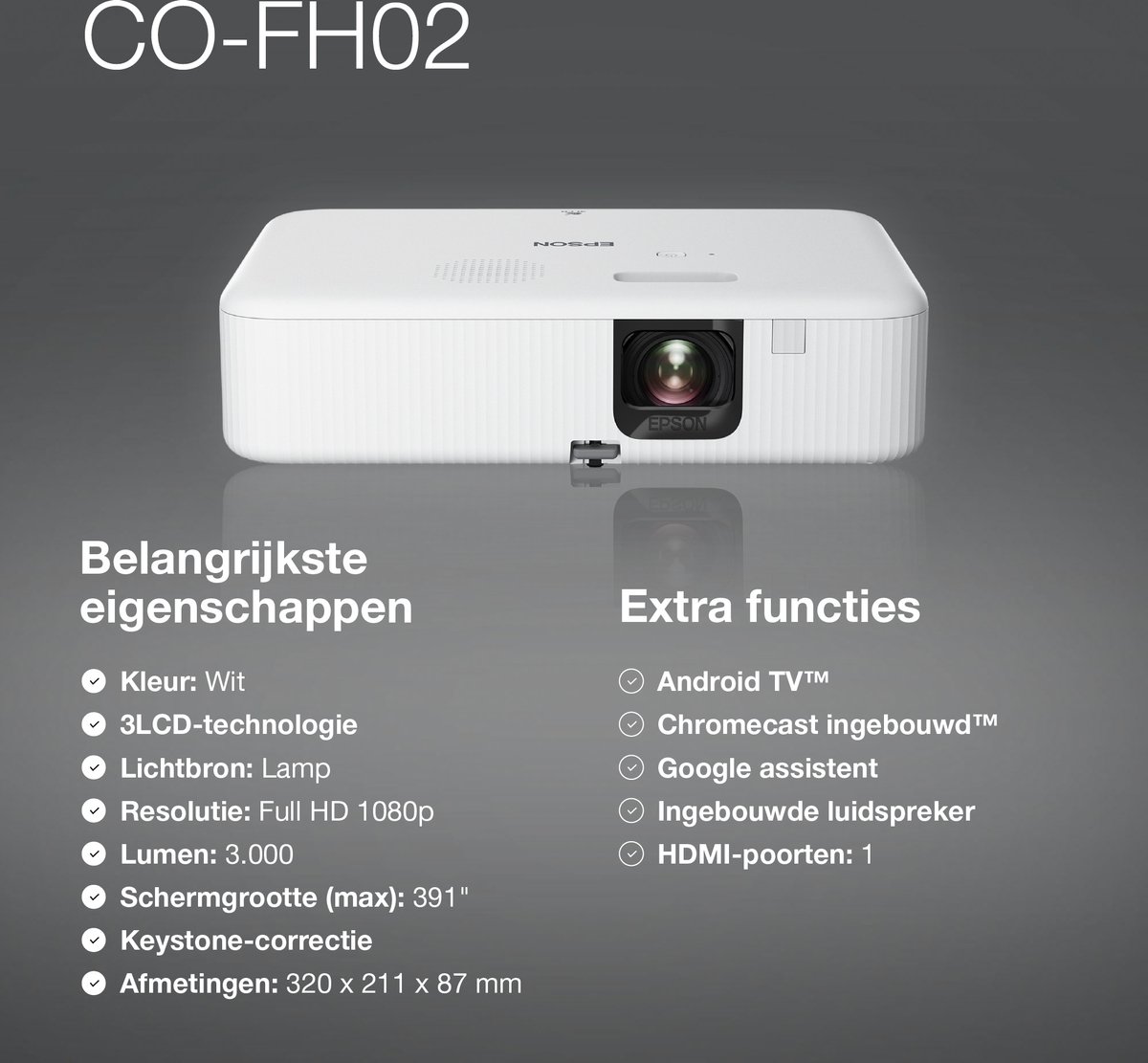 Epson EpiqVision Flex CO-FH02 Full HD Beamer