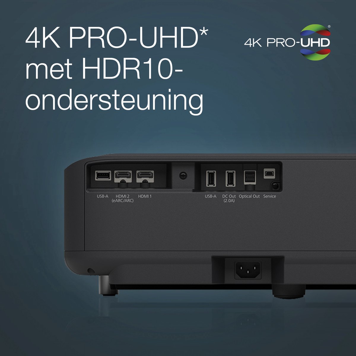 Epson EpiqVision Ultra EH-LS650B beamer zwart