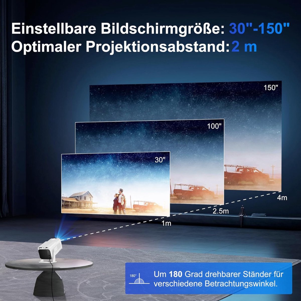 Equivera Mini Beamer Projector