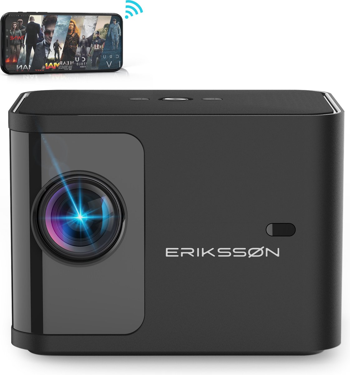 Erikssøn Beamer 1080P Wifi Smart Mini Zwart