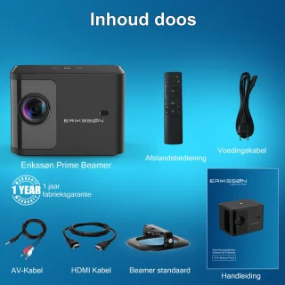 Erikssøn Beamer Prime Mini Projector inclusief Standaard