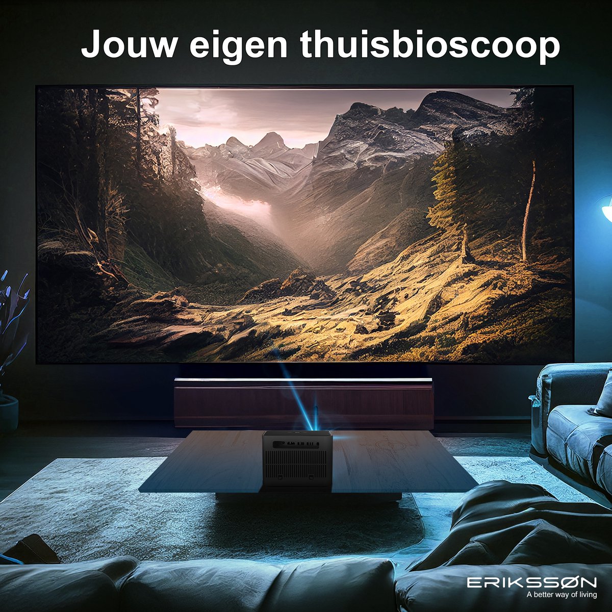 Erikssøn Beamer Prime Mini Projector inclusief Standaard