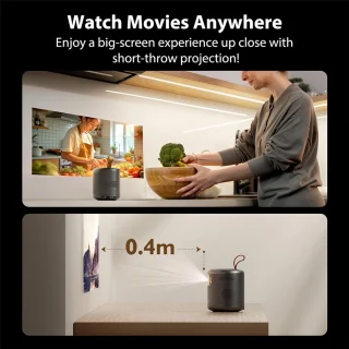ETOE Dolphin DLP Projector 1080P Google TV Certified