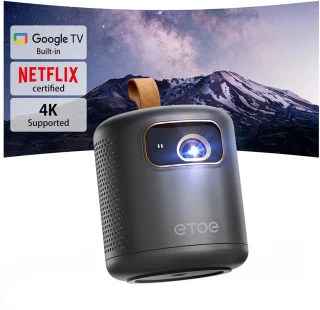 ETOE Dolphin DLP Projector 1080P Google TV Certified