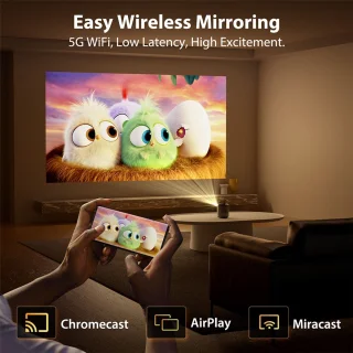 ETOE Dolphin DLP Projector 1080P Google TV Certified