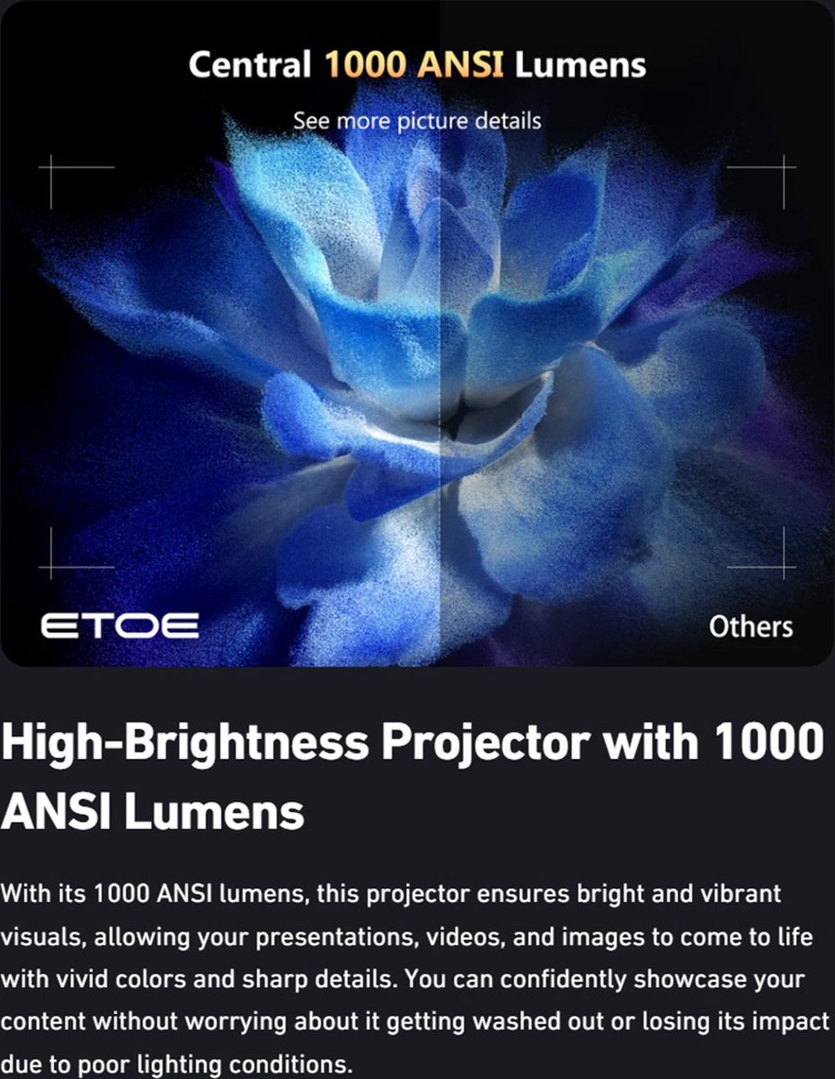 ETOE Seal Pro 1000 1080P LCD-projector