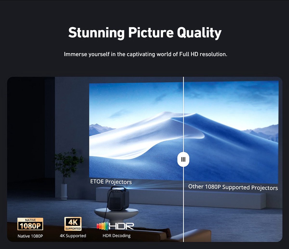 ETOE Seal Pro 1000 1080P LCD-projector