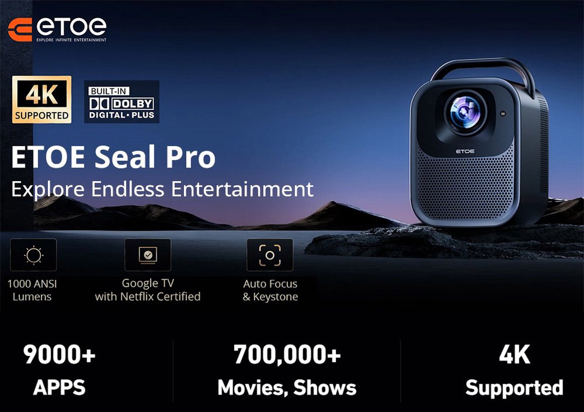 ETOE Seal Pro 1000 1080P LCD-projector