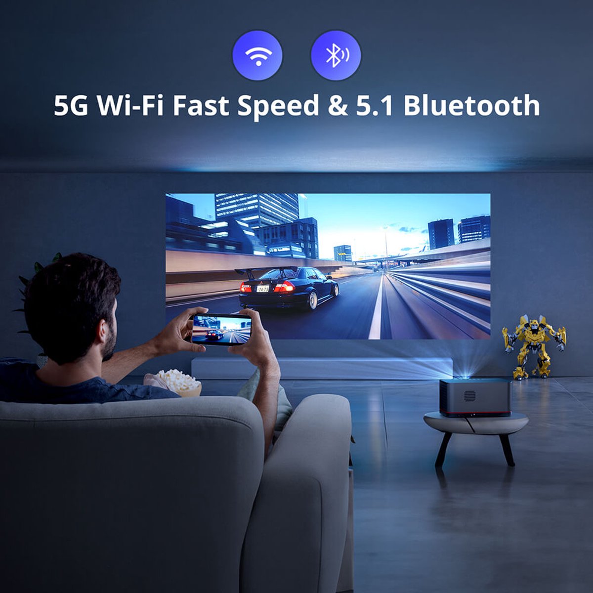 ETOE Whale Pro Android TV 1080P projector