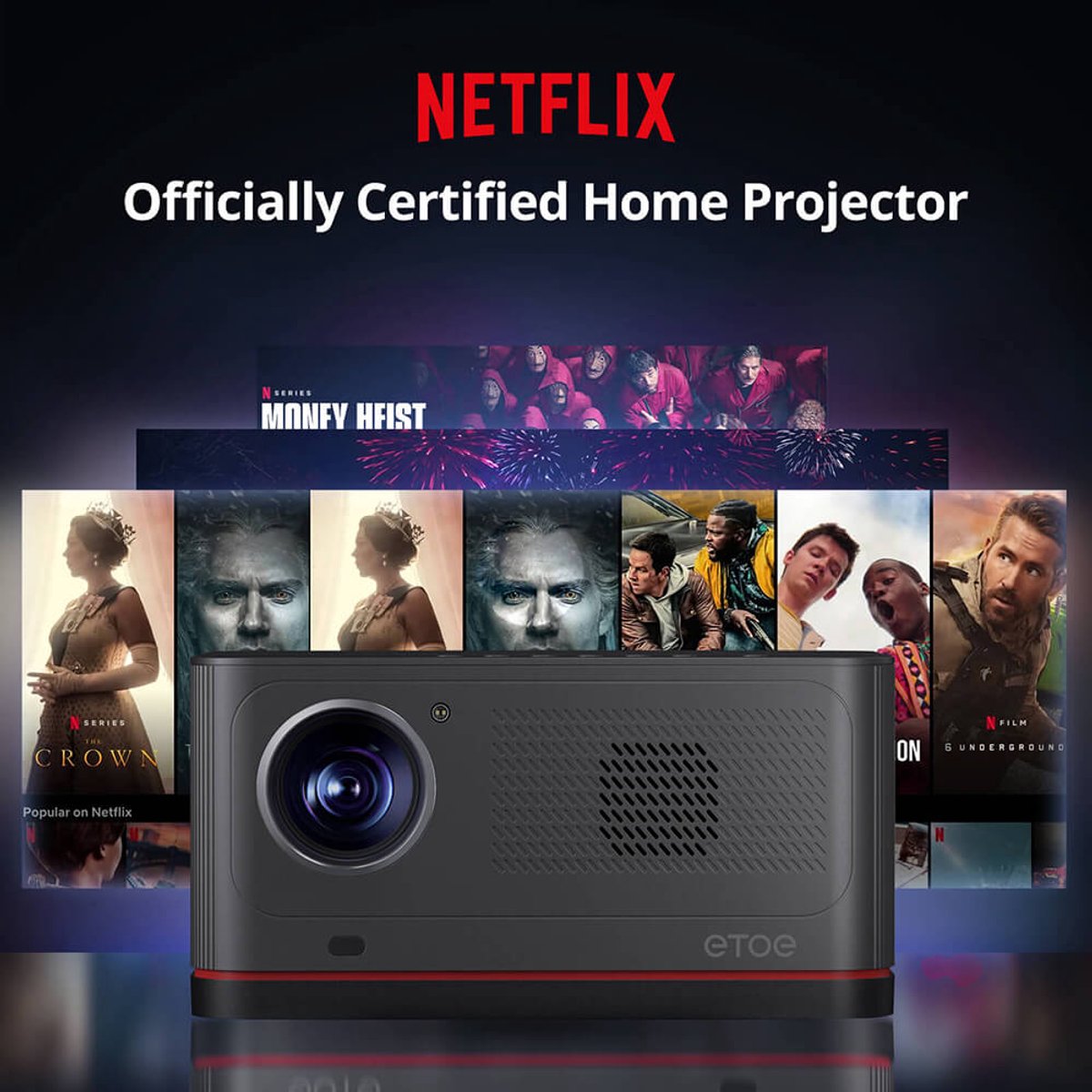 ETOE Whale Pro Android TV 1080P projector