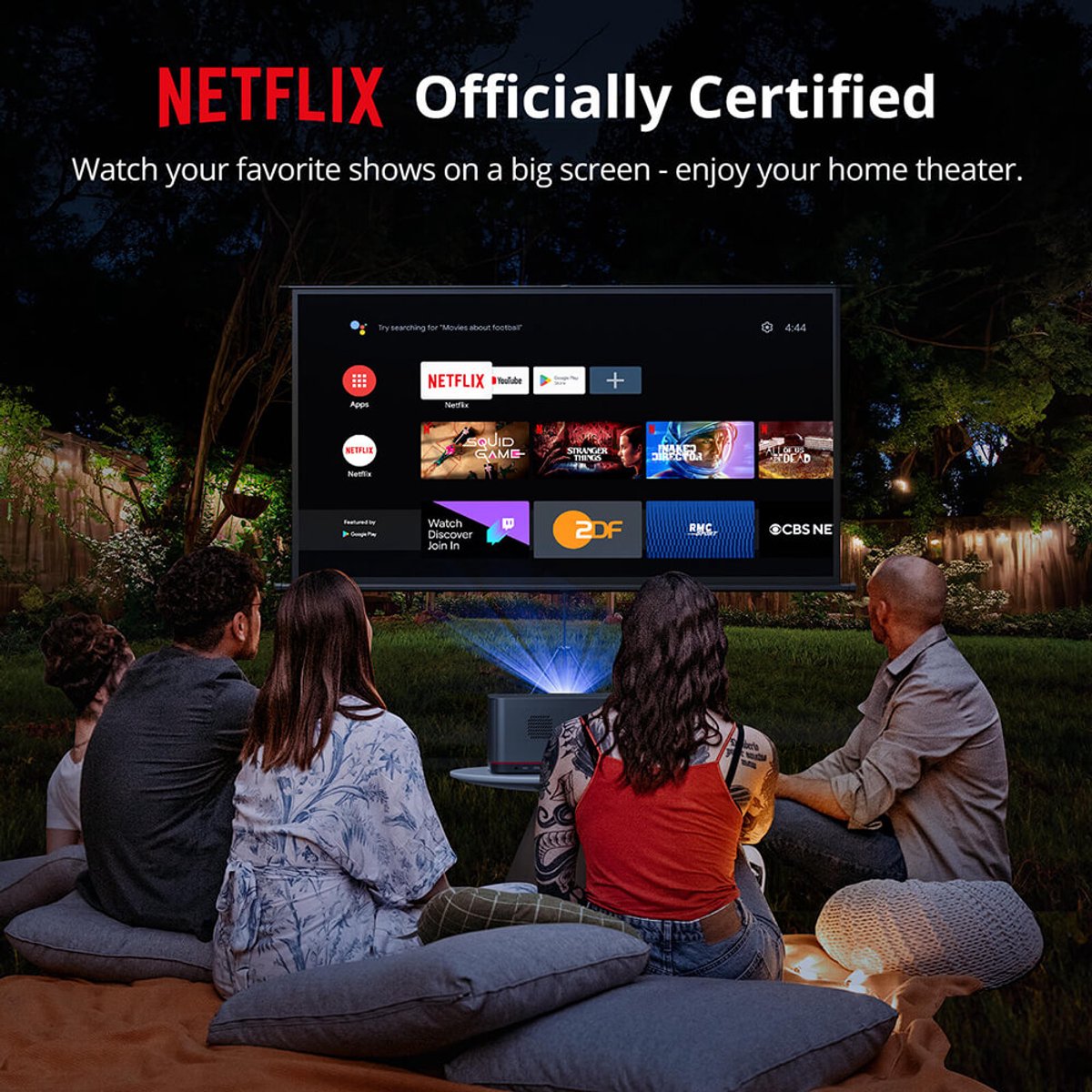 ETOE Whale Pro Android TV 1080P projector